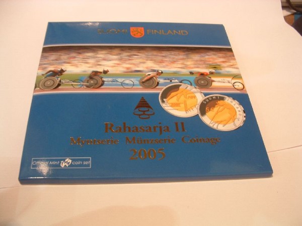 (afbeelding voor) BU set Finland 2005 met 5 Euromunt